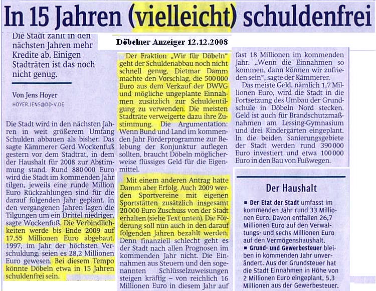 WIR F&Uuml;R D&Ouml;BELN, HANDELN STATT REDEN