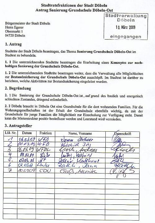 WIR F&Uuml;R D&Ouml;BELN, HANDELN STATT REDEN