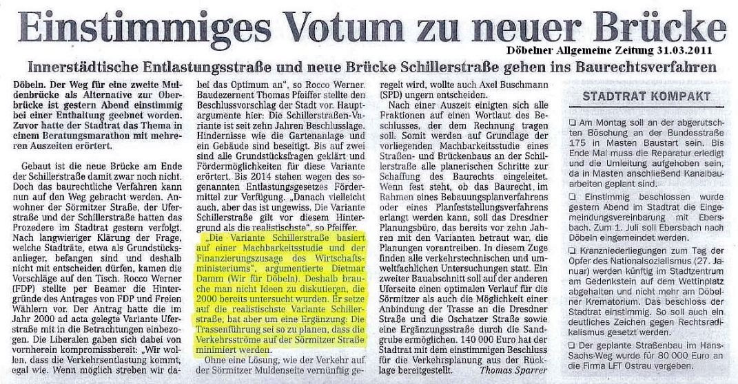 WIR F&Uuml;R D&Ouml;BELN, HANDELN STATT REDEN