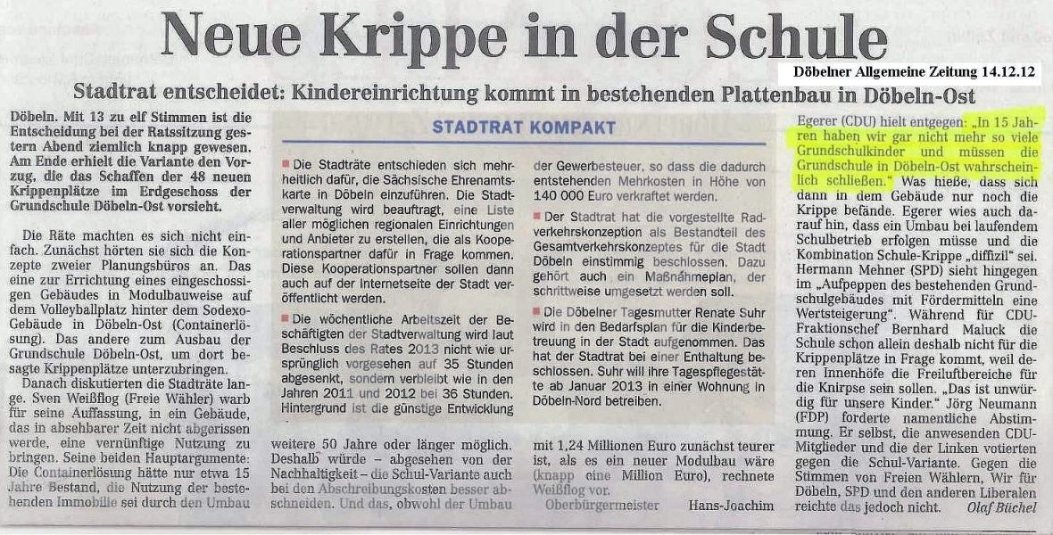 WIR F&Uuml;R D&Ouml;BELN, HANDELN STATT REDEN