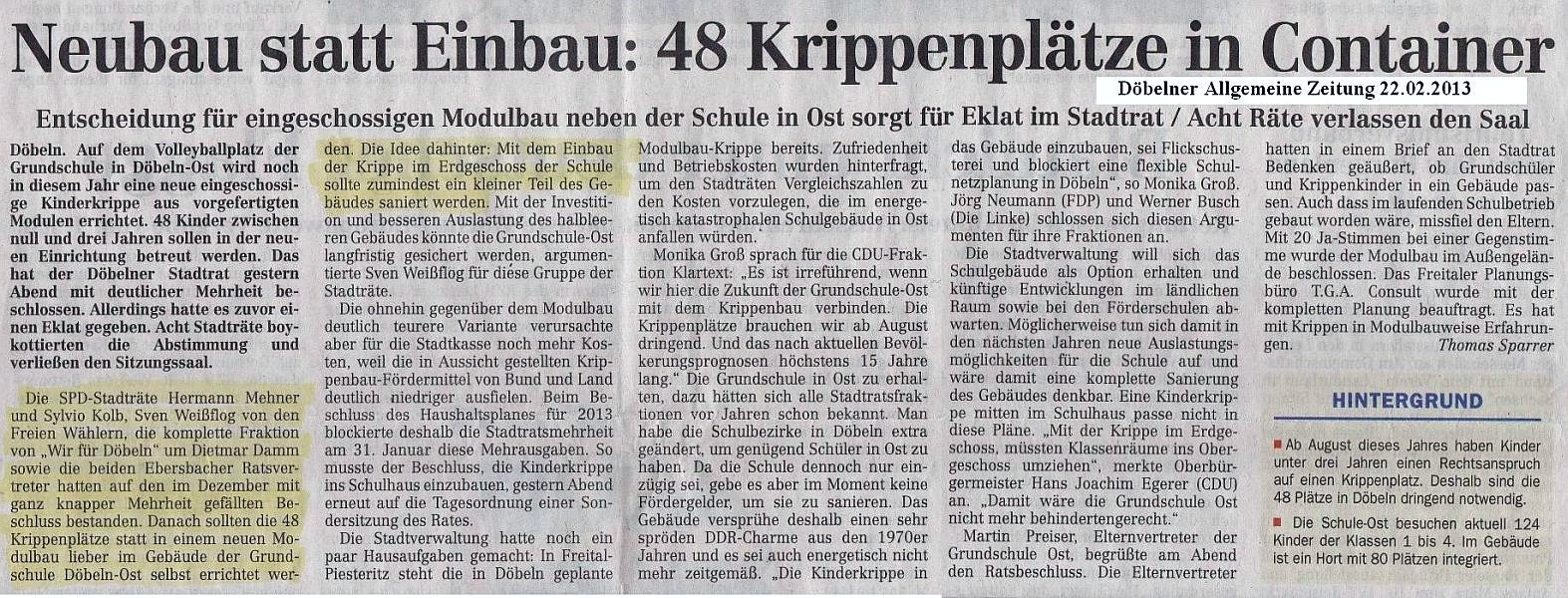WIR F&Uuml;R D&Ouml;BELN, HANDELN STATT REDEN