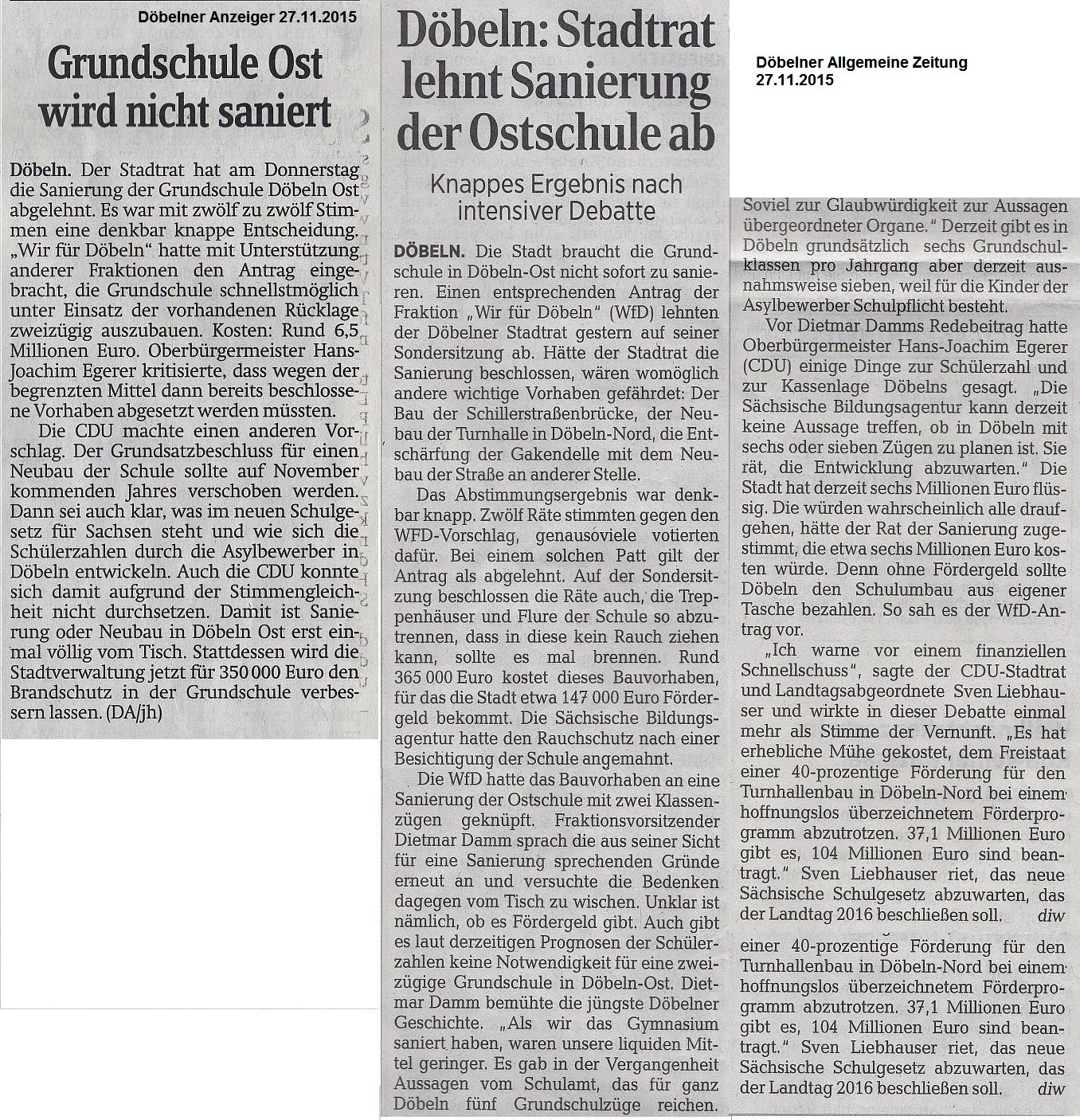 WIR F&Uuml;R D&Ouml;BELN, HANDELN STATT REDEN