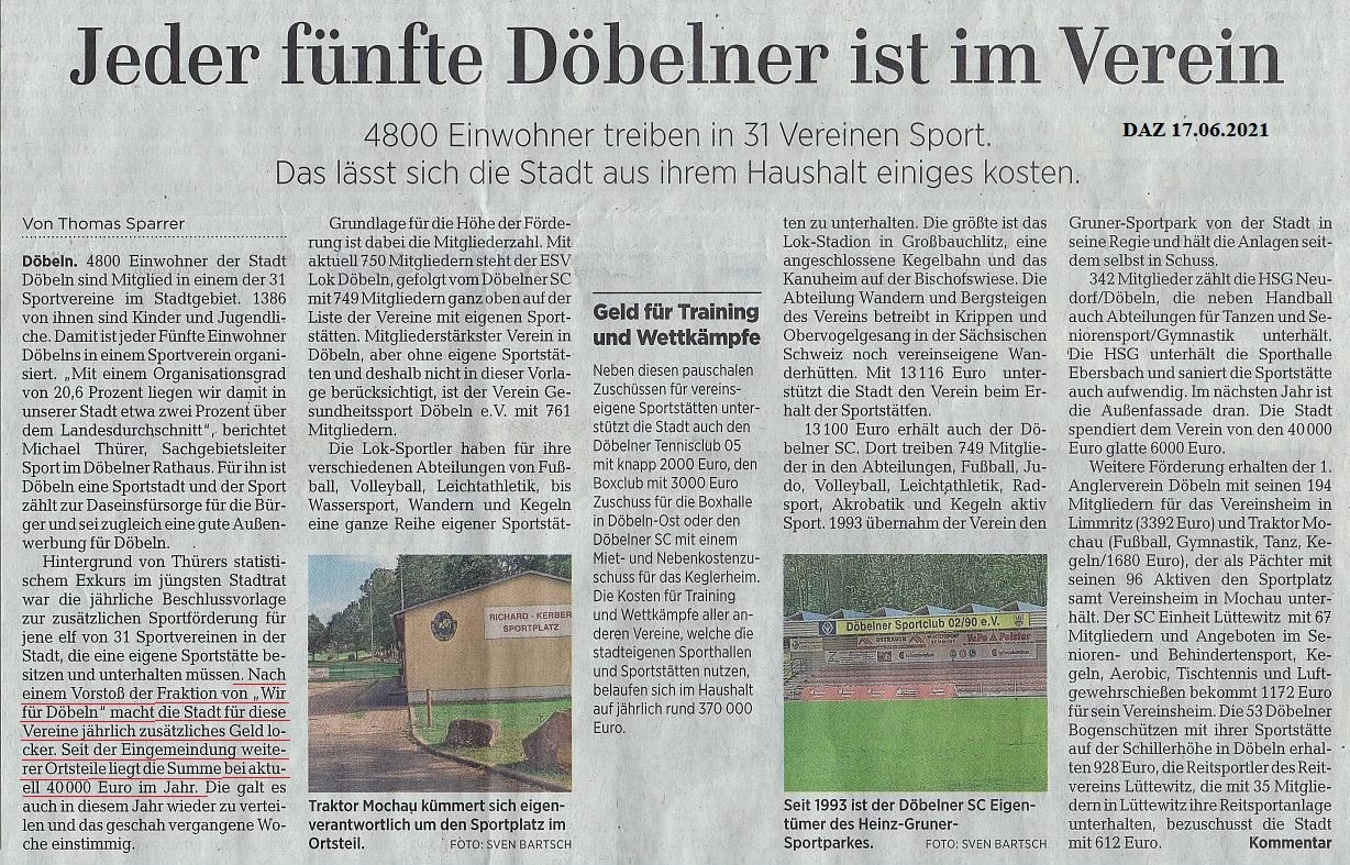 WIR F&Uuml;R D&Ouml;BELN, HANDELN STATT REDEN