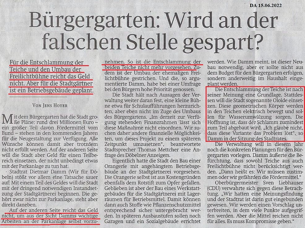 WIR F&Uuml;R D&Ouml;BELN, HANDELN STATT REDEN