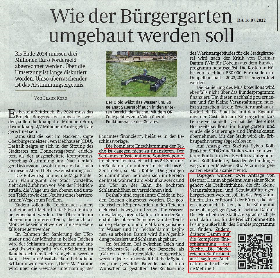 WIR F&Uuml;R D&Ouml;BELN, HANDELN STATT REDEN