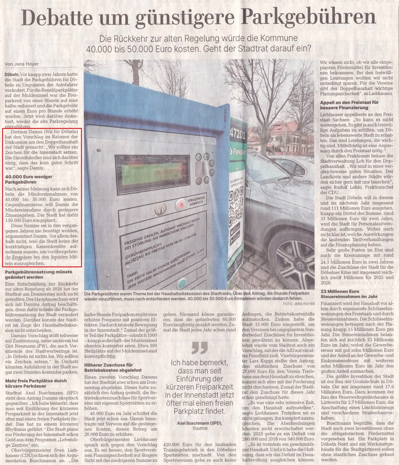 WIR F&Uuml;R D&Ouml;BELN, HANDELN STATT REDEN