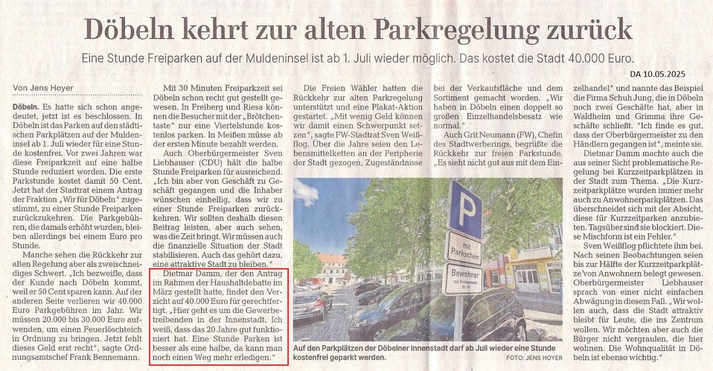 WIR F&Uuml;R D&Ouml;BELN, HANDELN STATT REDEN